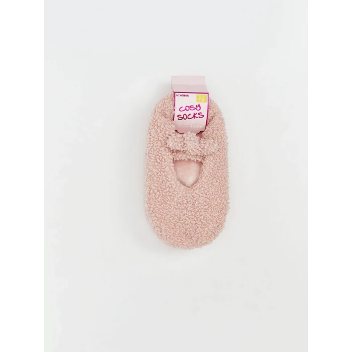 LCW Kids Pembe Kaydırmaz Tabanlı Kız Çocuk Ev Çorabı