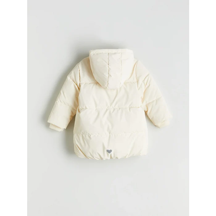 LCW Kids Bej Kapüşonlu Kız Çocuk Mont