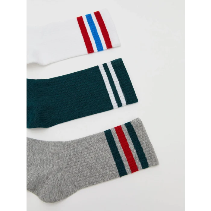 LCW Kids Karışık Çizgili Erkek Çocuk Soket Çorap 5li
