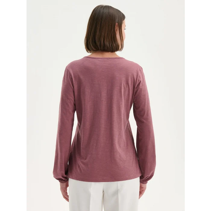 LCW Grace Pembe Bağlamalı Yaka Nakışlı Bluz