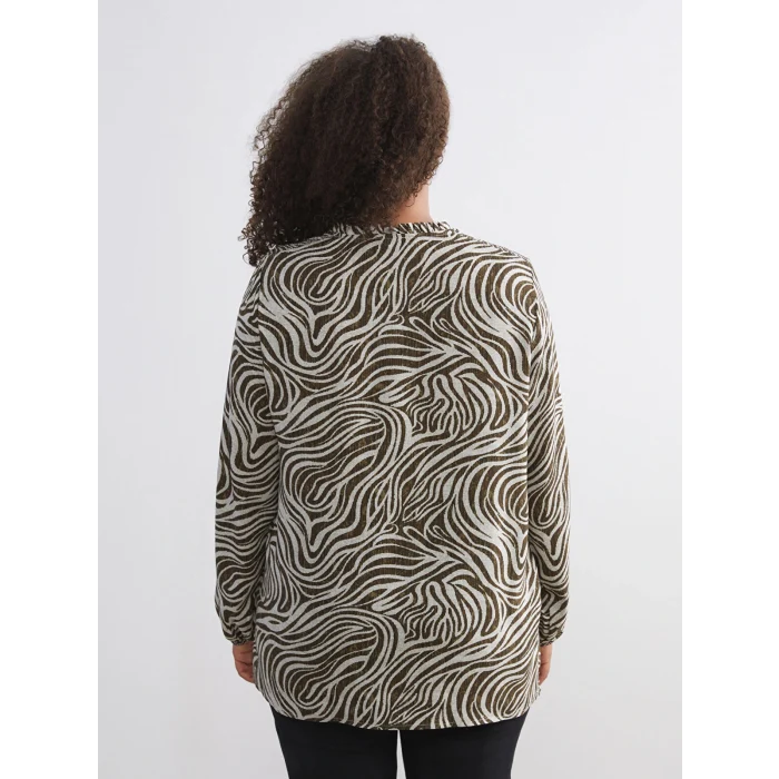 LCW Grace Karışık Bağlamalı Yaka Desenli Bluz