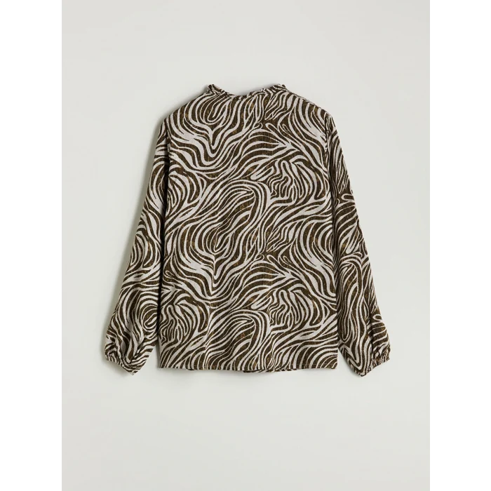 LCW Grace Karışık Bağlamalı Yaka Desenli Bluz