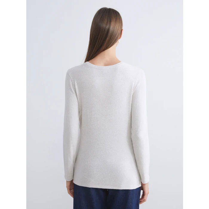 LCWAIKIKI Basic Bej Bisiklet Yaka Kadın Body