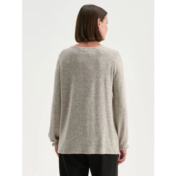 LCW Grace Bej Bisiklet Yaka Bluz