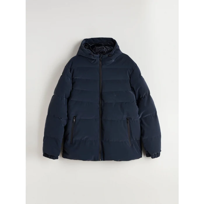 LCWAIKIKI Classic Lacivert Standart Kalıp Kapüşonlu Erkek Şişme Mont