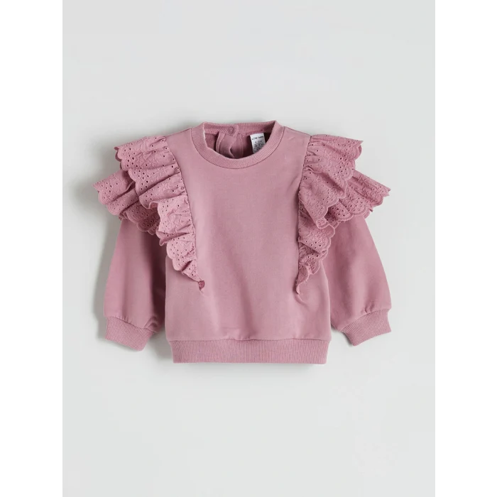 LCW baby Pembe Kız Bebek Sweatshirt ve Tayt 2li