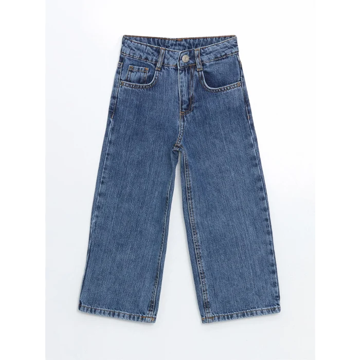 LCW Kids Mavi Wideleg Kız Çocuk Jean Pantolon