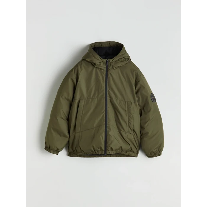 LCW Kids Haki Kapüşonlu Erkek Çocuk Şişme Mont