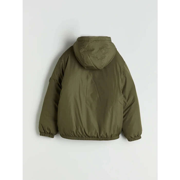 LCW Kids Haki Kapüşonlu Erkek Çocuk Şişme Mont
