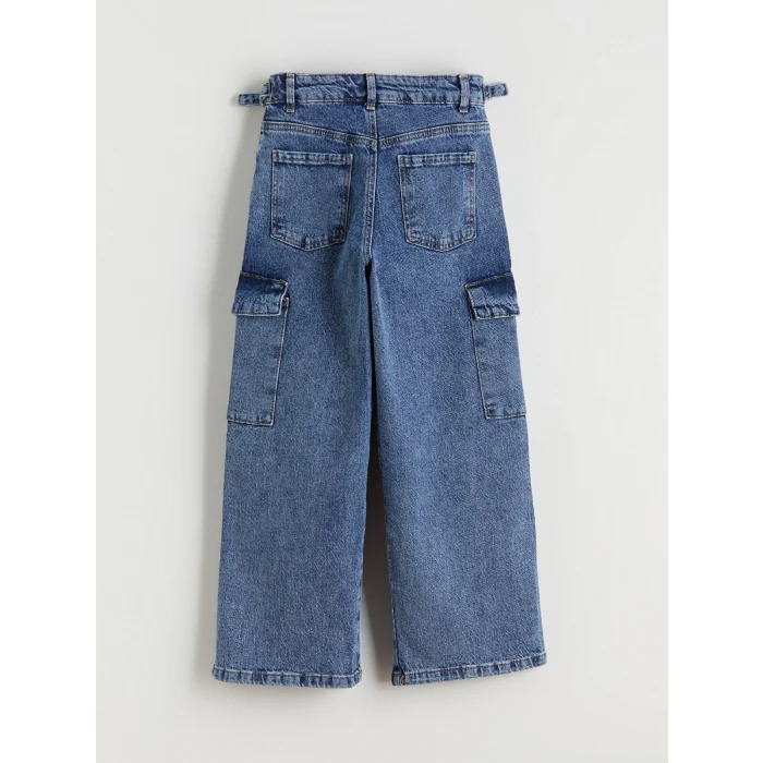 LCW Kids Mavi Wideleg Kız Çocuk Jean Pantolon