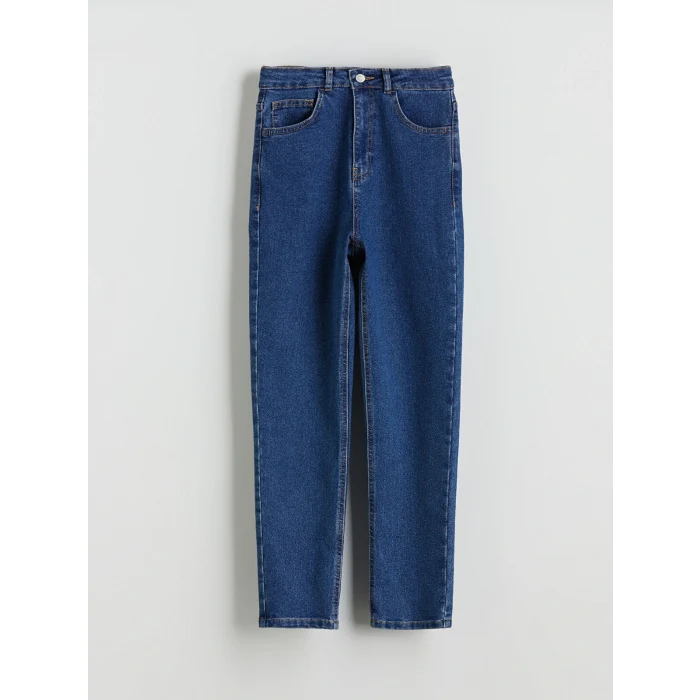 LCW Modest İndigo Mom Fit Kadın Jean Pantolon