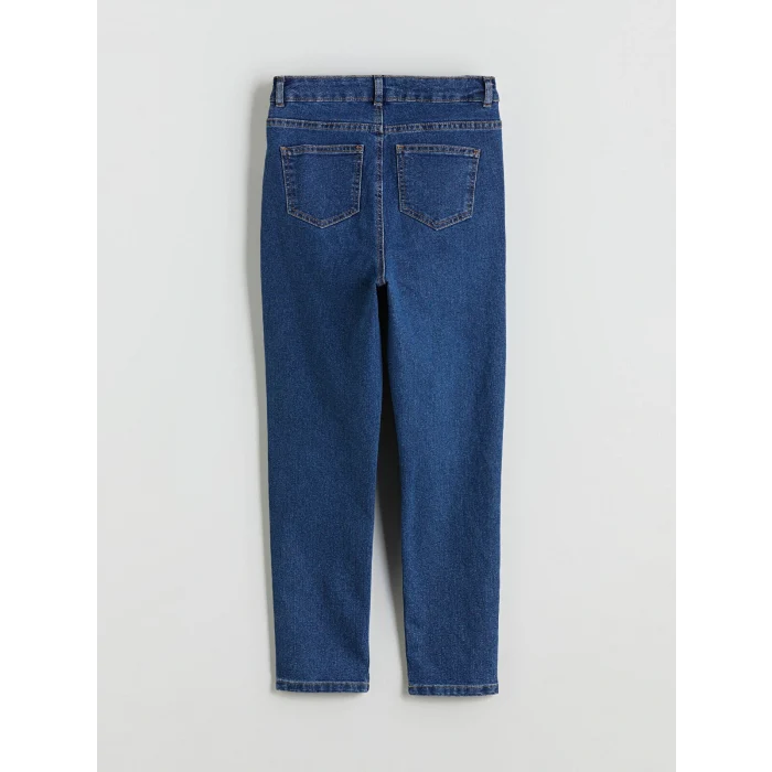 LCW Modest İndigo Mom Fit Kadın Jean Pantolon