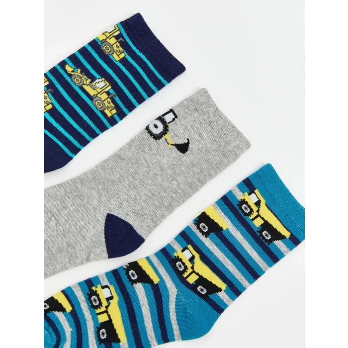 LCW Kids Karışık Desenli Erkek Çocuk Soket Çorap 5li