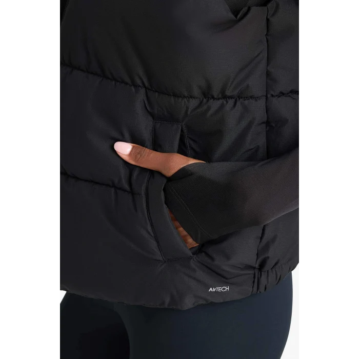 Defacto E9209AXBK81 Siyah Defactofit Su İtici Regular Fit Dik Yaka Fermuarlı Cepli Şişme Yelek