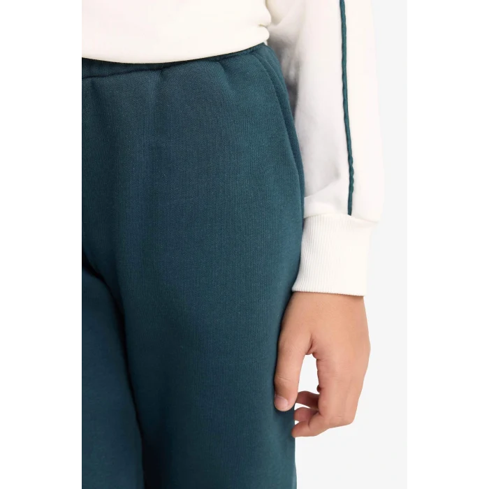 Defacto G3661A8ER77 Ekru Erkek Çocuk 2li Takım Baskılı Sweatshirt Eşofman Altı