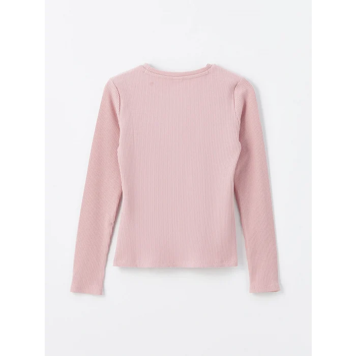 LCW Kids Pembe Bisiklet Yaka Kız Çocuk Tişört