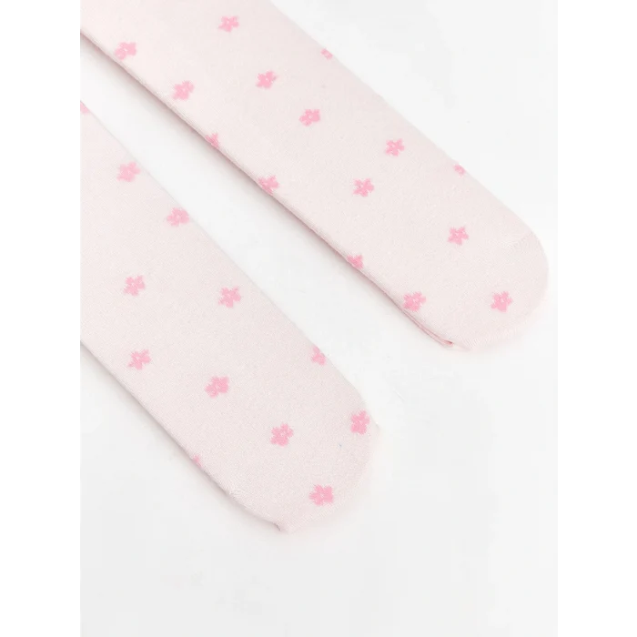 LCW Kids Pembe Çiçekli Kız Çocuk Külotlu Çorap 2li