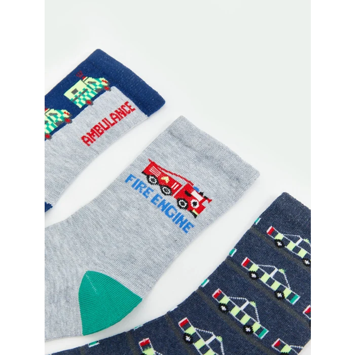LCW Kids Karışık Desenli Erkek Çocuk Soket Çorap 5li
