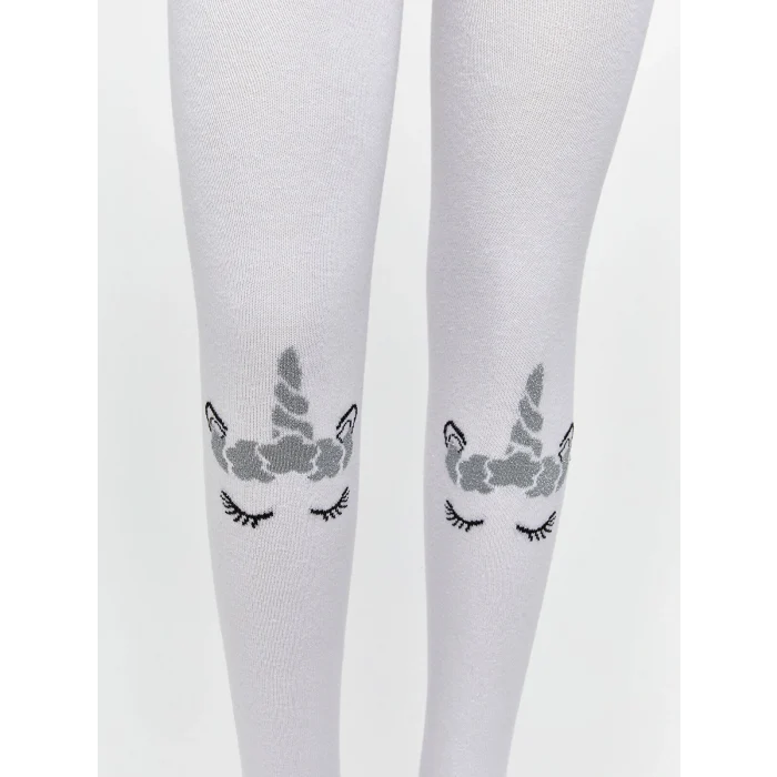 LCW Kids Ekru Desenli Kız Çocuk İnce Külotlu Çorap 2li