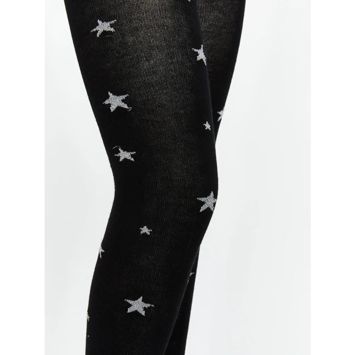 LCW Kids Ekru Desenli Kız Çocuk İnce Külotlu Çorap 2li