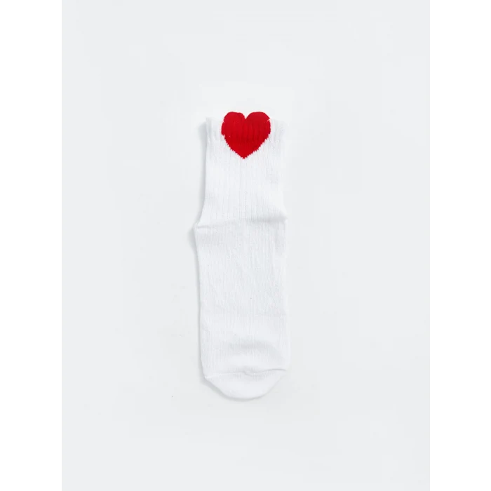 LCW Kids Ekru Desenli Kız Çocuk Soket Çorap 3lü