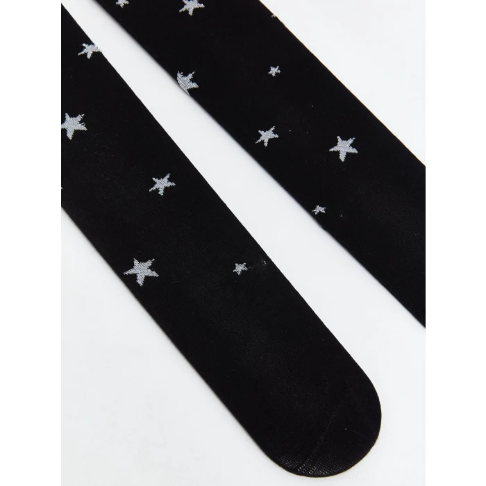 LCW Kids Ekru Desenli Kız Çocuk İnce Külotlu Çorap 2li