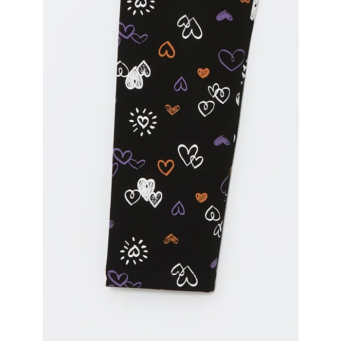 LCW Kids Siyah Beli Lastikli Kız Çocuk Tayt