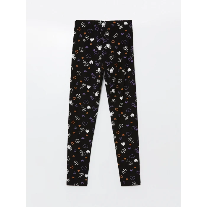 LCW Kids Siyah Beli Lastikli Kız Çocuk Tayt