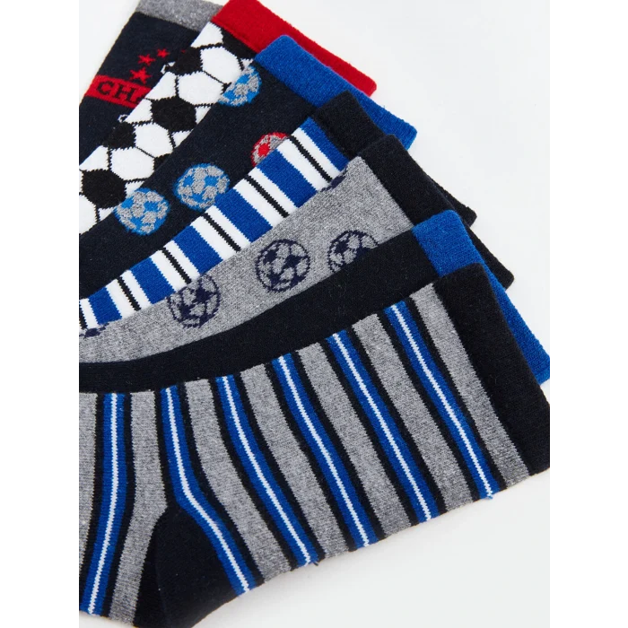 LCW Kids Karışık Desenli Erkek Çocuk Soket Çorap 7li