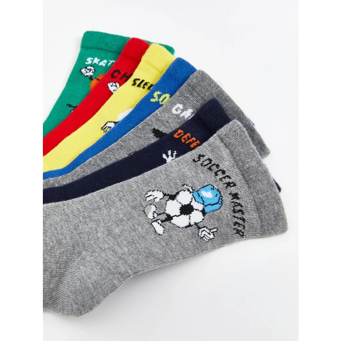 LCW Kids Karışık Desenli Erkek Çocuk Soket Çorap 7li
