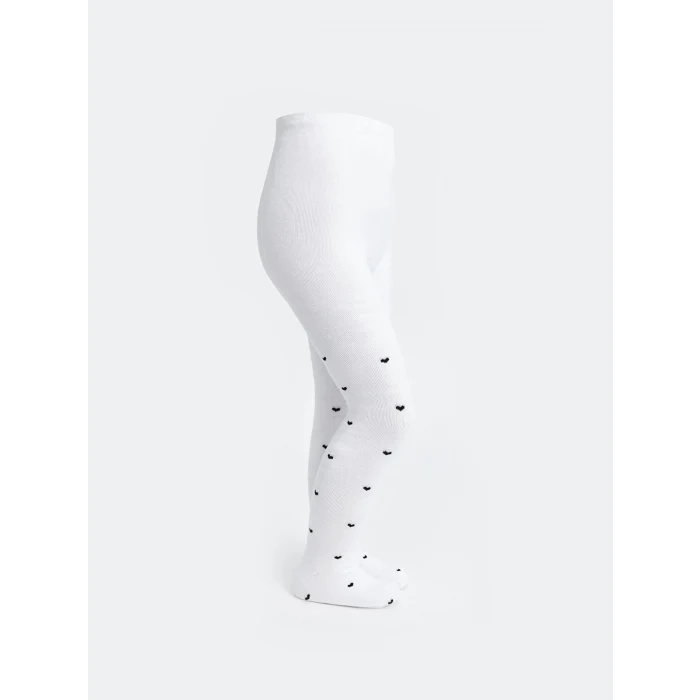 LCW Kids Ekru Desenli Kız Çocuk Havlu Külotlu Çorap