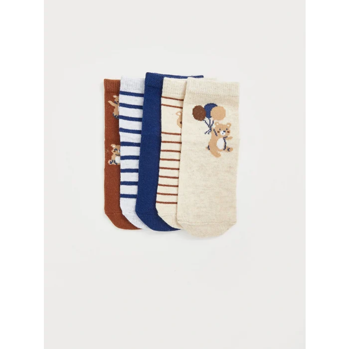 LCW baby Bej Erkek Bebek Soket Çorap 5li