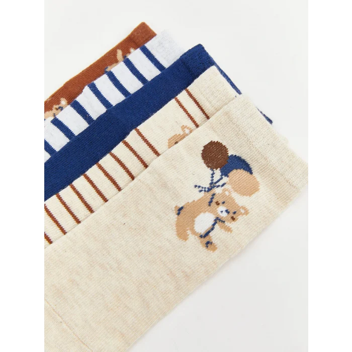 LCW baby Bej Erkek Bebek Soket Çorap 5li