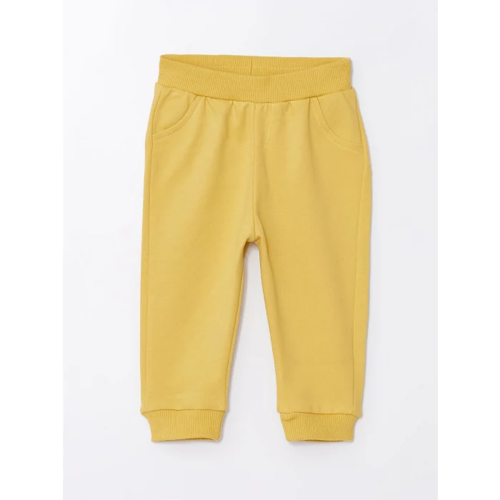 LCW baby Ekru Kapüşonlu Uzun Kollu Baskılı Erkek Bebek Hırka ve Pantolon 2li Takım