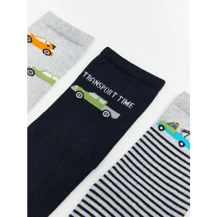 LCW Kids Karışık Desenli Erkek Çocuk Soket Çorap 5li