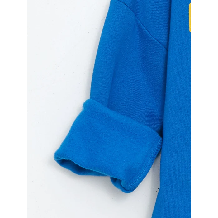 LCW Kids Mavi Nostaljik Maymun Baskılı Erkek Çocuk Sweatshirt