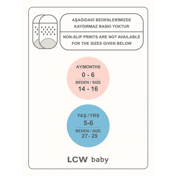 LCW baby Mavi Basic Erkek Bebek Soket Çorap 5li