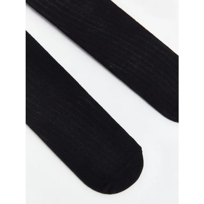 LCW baby Siyah Basic Erkek Bebek Külotlu Çorap 2li