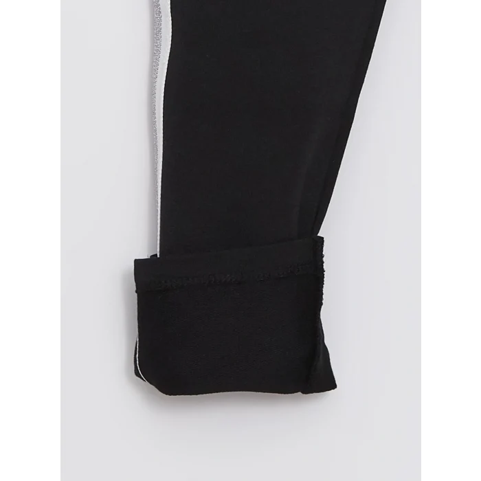 LCW Kids Siyah Beli Lastikli Basic Kız Çocuk Tayt