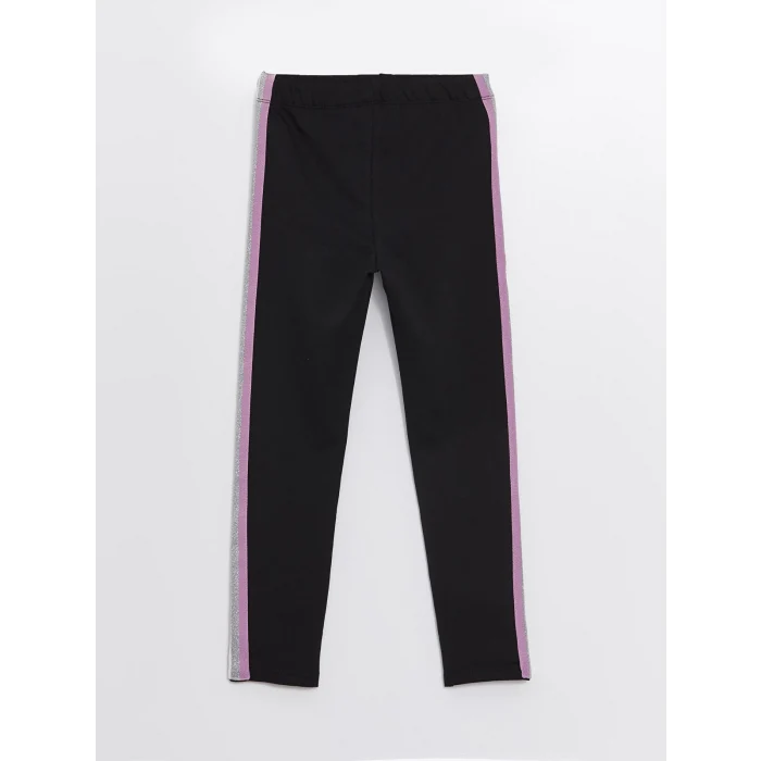 LCW Kids Siyah Beli Lastikli Basic Kız Çocuk Tayt