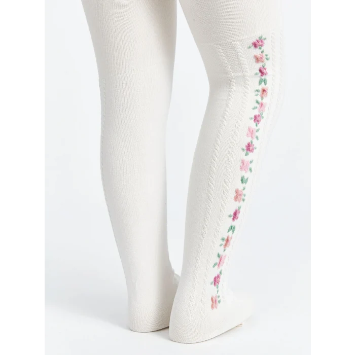 LCW Kids Ekru Desenli Kız Çocuk Külotlu Çorap 2li