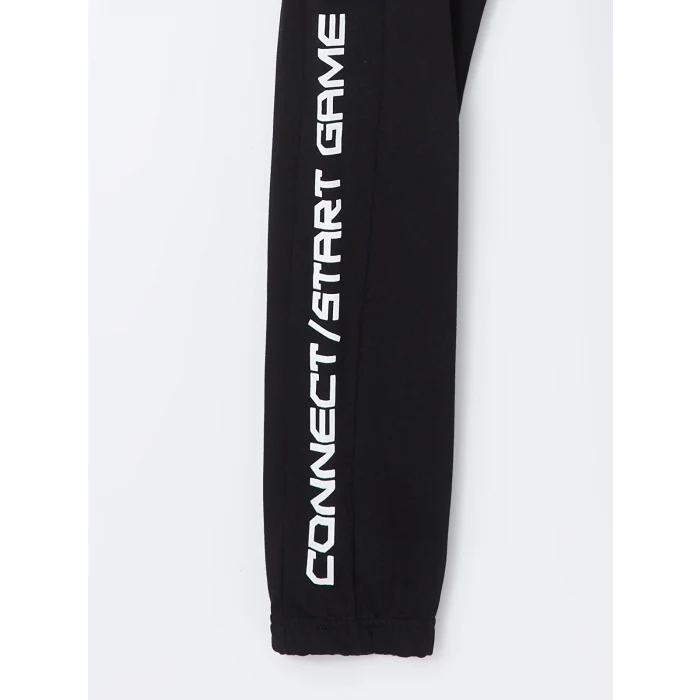 LCW Kids Siyah Beli Lastikli Erkek Çocuk Jogger Eşofman Altı