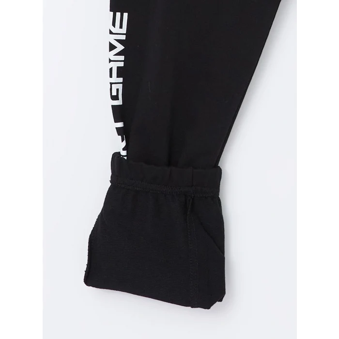 LCW Kids Siyah Beli Lastikli Erkek Çocuk Jogger Eşofman Altı