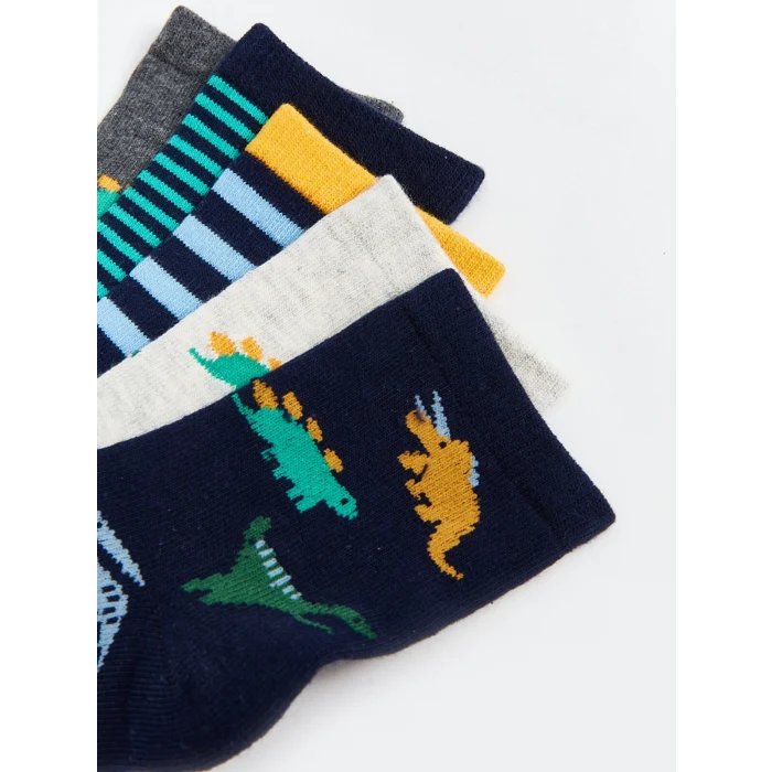LCW Kids Karışık Desenli Erkek Çocuk Soket Çorap 5li