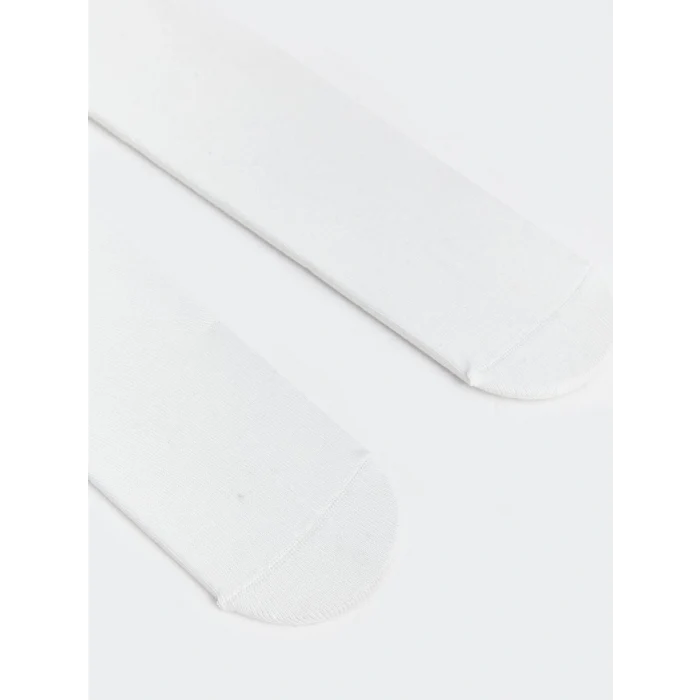 LCW baby Ekru Basic Kız Bebek Külotlu Çorap 2li