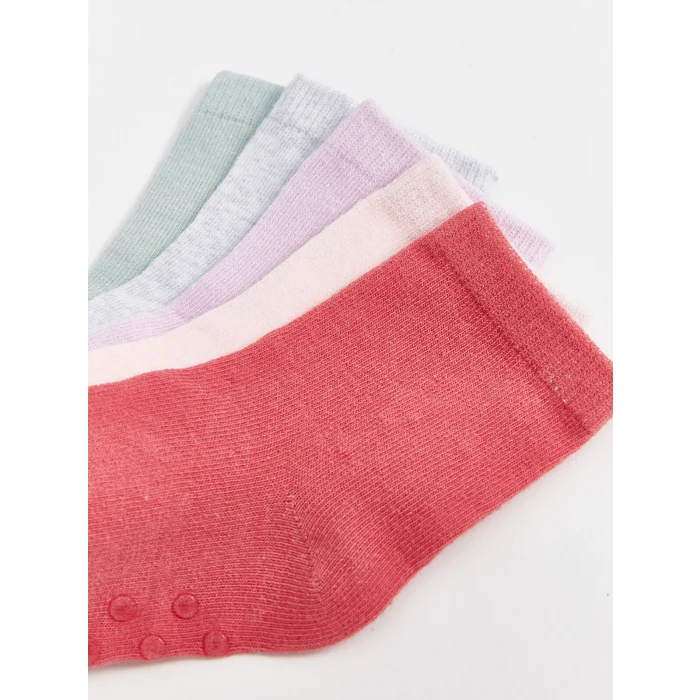 LCW baby Pembe Basic Kız Bebek Soket Çorap 5li