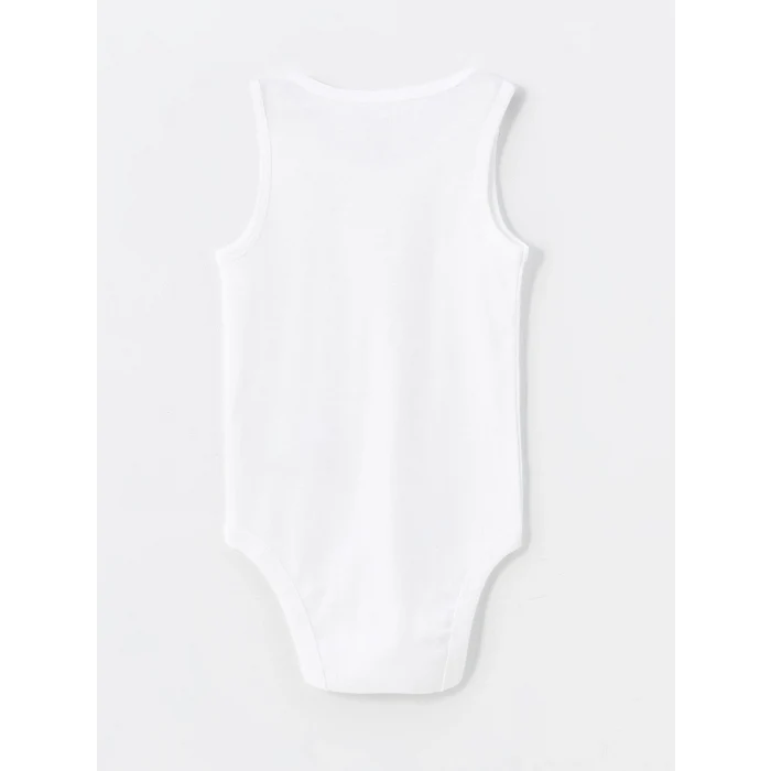 LCW baby Ekru Bisiklet Yaka Basic Kız Bebek Çıtçıtlı Bodysuit 2li