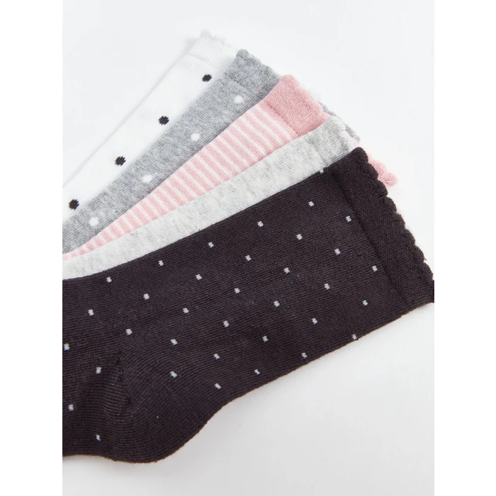 LCW Kids Ekru Kız Çocuk Soket Çorap 5li