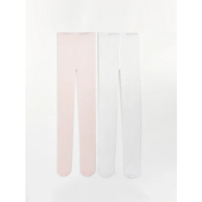LCW baby Pembe Basic Kız Bebek Külotlu Çorap 2li