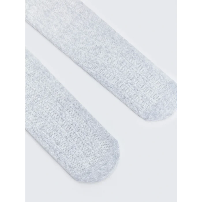 LCW baby Beyaz Basic Kız Bebek Külotlu Çorap 2li